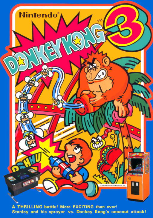 Donkey Kong 3 (US) Arcade Game Cover